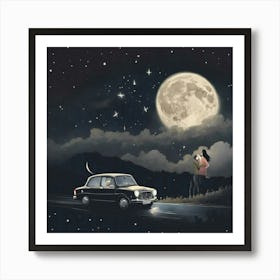 Moon And The Stars Art Print