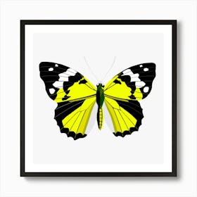 Butterfly yellow Art Print