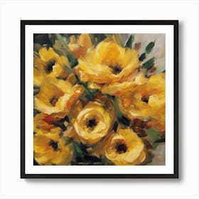 Yellow Roses Art Print