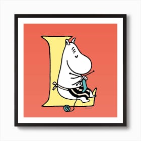 Moomin Collection Alphabet Letter L Art Print