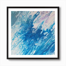 Blue And White Swirls Art Print