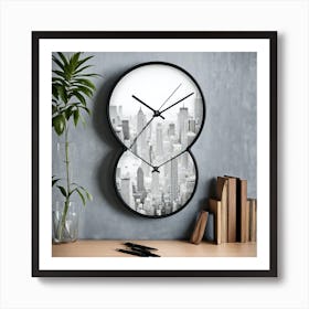 New York City Wall Clock Poster