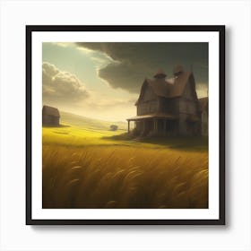 House In The Field 4 Art Print