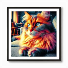 Feline Creative Cat Illustration 74 1 Art Print