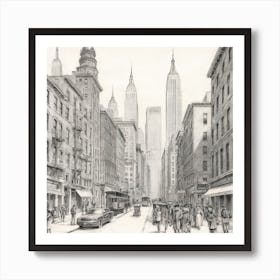 New York City Street Scene 3 Art Print