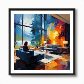 Abstract Living Room Painting 1 Art Print