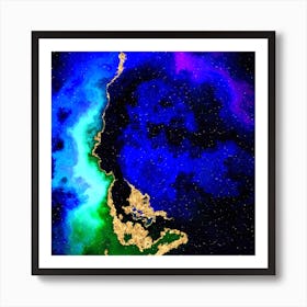 100 Nebulas in Space with Stars Abstract n.048 Art Print