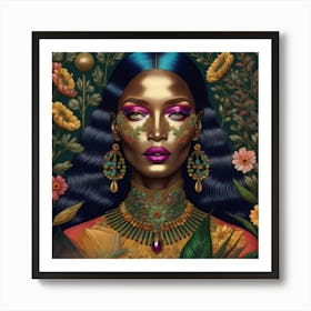 Ebony And Gold Art Print