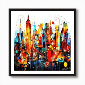 Cityscape New York - Skyline New York Art Print