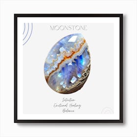 Moonstone Crystal Art Print