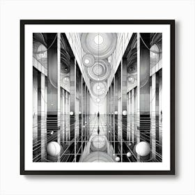 Room With Spheres Poster