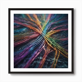 Abstract Computer Network Art Print