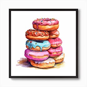 Stack Of Sprinkles Donuts 6 Art Print