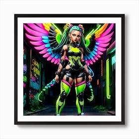 Neon Angel 28 Art Print