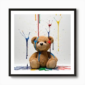 Teddy Bear Painting modern art Art Print