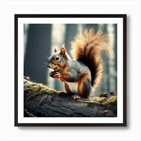 Squirrel In The Forest 253 Art Print