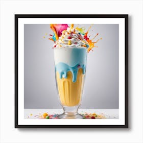 Colorful Milkshake Art Print
