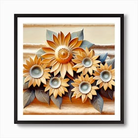 Sculpted Floral Shapes Art Print