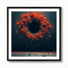 Flower In The Water Art Print