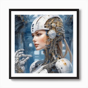 Robot Girl 14 Art Print