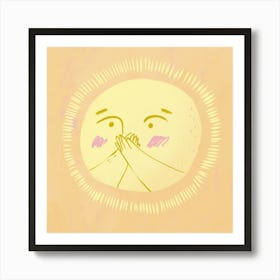 The Shy Sun Art Print