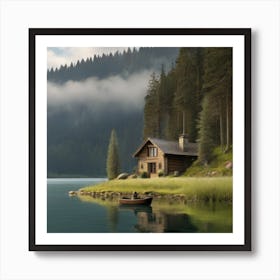 Cabin In The Woods Art Print