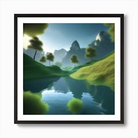 Landscape - Landscape Stock Videos & Royalty-Free Footage 4 Art Print