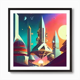 Futuristic City Art Print