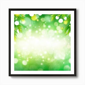 Decorative Spot Green Illumination Holiday Bright Snowflake Highlight Festive High Coloured (3) 2 Art Print