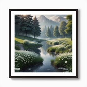 River In The Woods 1 Art Print