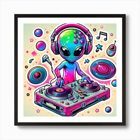 Alien Dj 7 Art Print