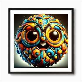 Psychedelic Sphere Art Print