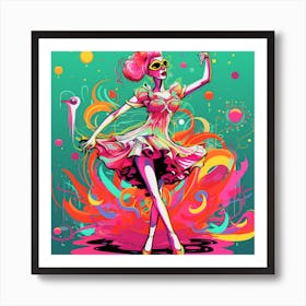 Colorful Dancer Art Print