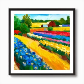 Tulip Field Art Print