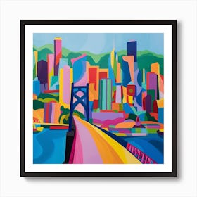 Abstract Travel Collection Vancouver Canada 1 Art Print