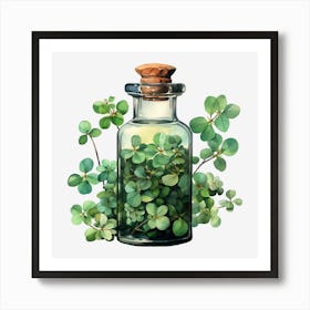 Shamrock In A Bottle 4 Art Print