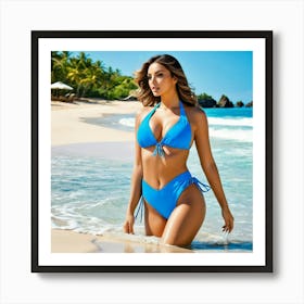 Blue Bikini Art Print