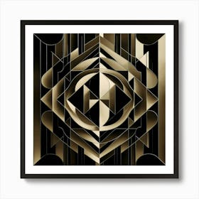 Gold And Black Art Print