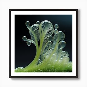 Translucent Filament Microtubule Predatory On Leaf Art Print