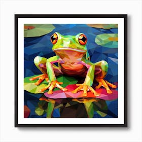 Cubism Frog 1 Art Print