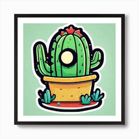 Cactus Sticker 7 Art Print