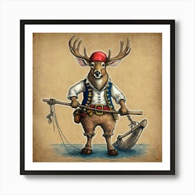 Pirate Deer 8 Art Print