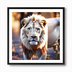 Lion In The Forest 52 Art Print