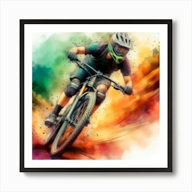 Mountain Biker 2 Art Print