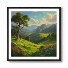 Mountain Scenic View Art Print