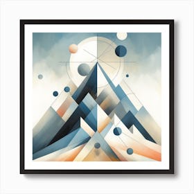 Abstract Mountain Painting Art Print