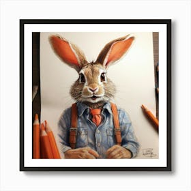 Bunny Drawing 2 Art Print