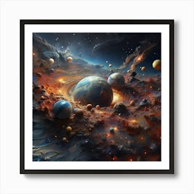 Planets In Space Art Print