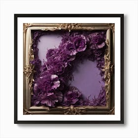 Frame Created From Red Cabbage Sprouts On Edges And Nothing In Middle Trending On Artstation Sharp (4) Art Print