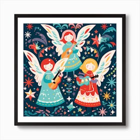 Angels Playing Music Art Print